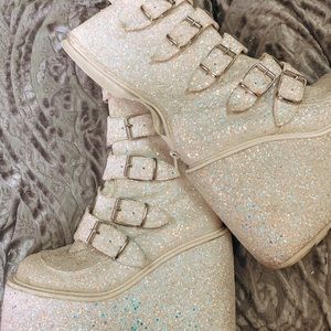Demonia Glitter Platforms